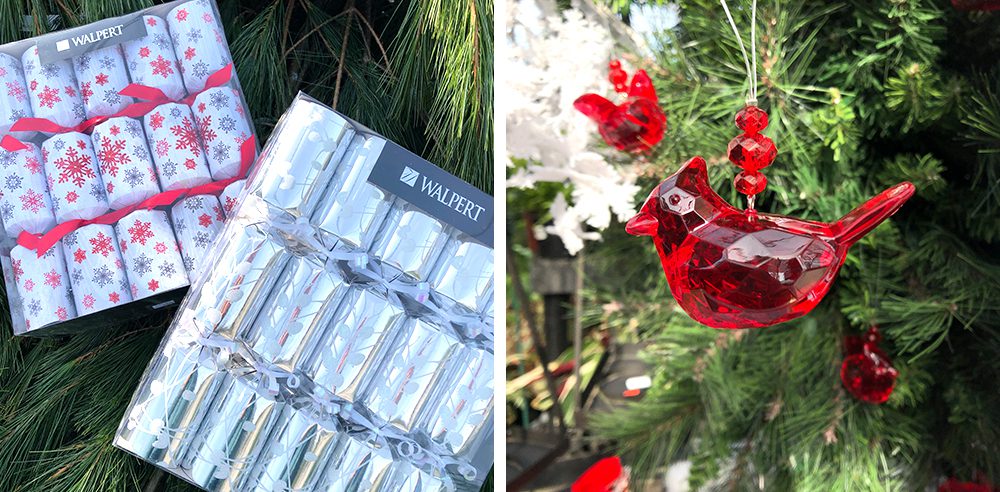 christmas crackers and gift of giving ornament