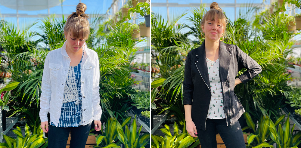 Royal city nursery black and white linen jackets tsuga boutique