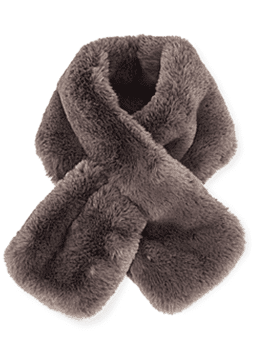 -faux fur scarf at Tsuga boutique