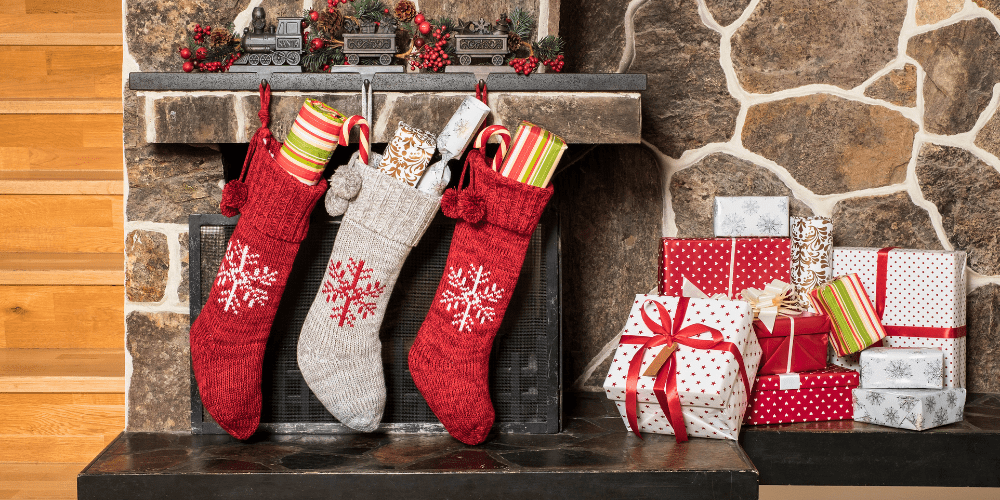 Royal City Nursery-Guelph Ontario-Holiday Stocking Stuffers-stockings on the mantle